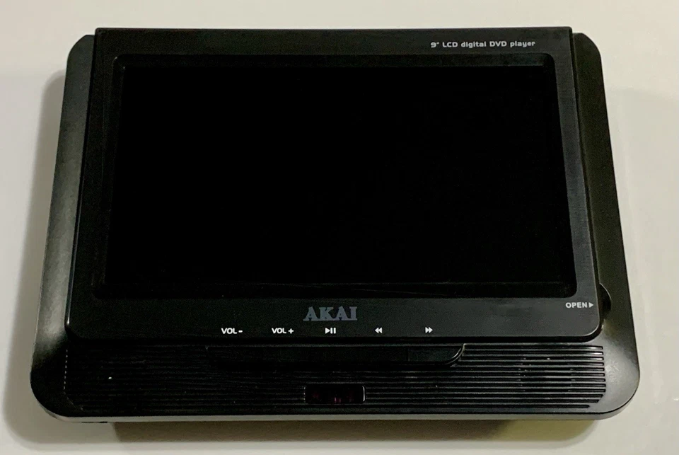AKAI AKPDVD902D Dual LCD Screen Portable DVD CD Photo Player + Cables & Remote Foto 2 de 4