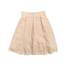 Eliza J Skirt Womens 6 Sand Pleated Tulle Lined Flowy Zipper Back Midi *READ