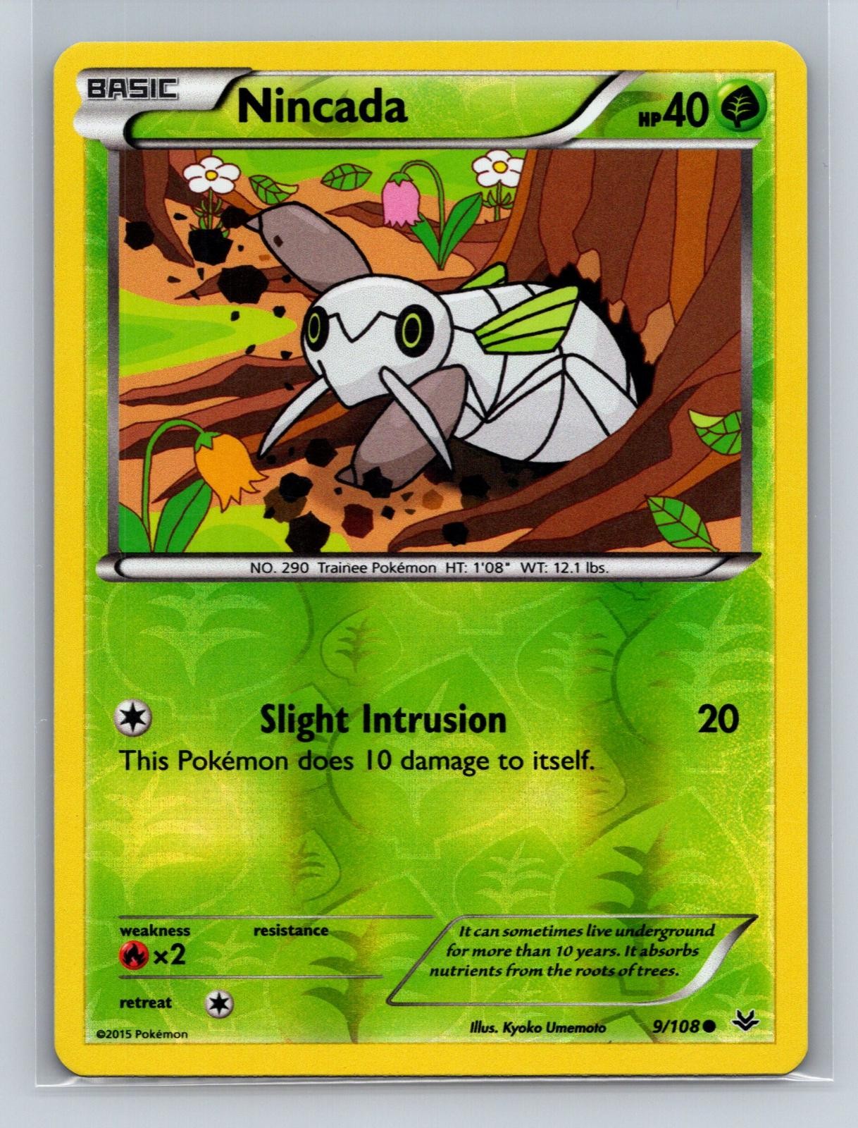 Nincada 9/108 Common Roaring Skies Pokemon Reverse Holo Lightly Played