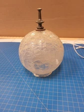 Round Crackle Glass Lamp Shade Globe Vintage Style Replacement Lighting Fixture