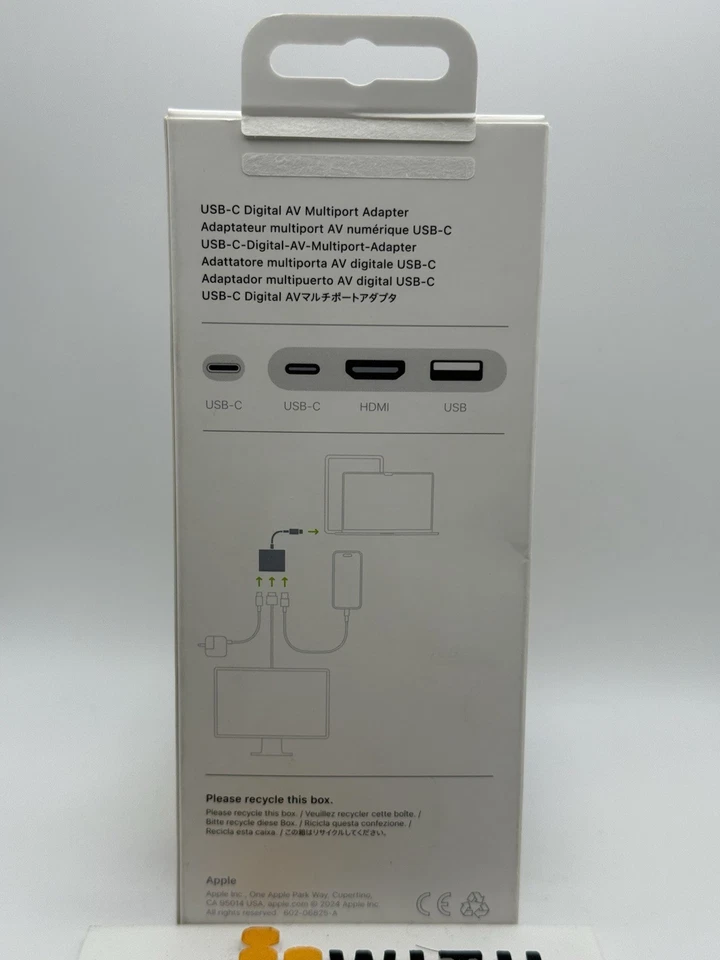 Genuine Apple USB-C Digital AV Multiport Adapter MJ1K2AM/A ModelA1621 -OPEN BOX - Image 2 of 3