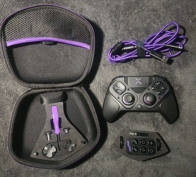 PDP Victrix Pro BFG Black/Purple, Compatible with PlayStation 5, PS5/PS4/PC VG 
