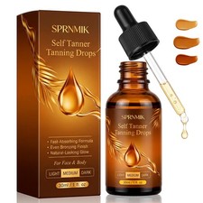 Self Tanning Drops for Face  Body, Natural-Looking Glow for Women 30ml Medium 