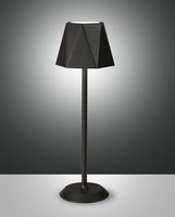 LED Tischleuchte AußEn Schwarz Metall H:38 Cm IP54 3000 K Tischlampe Terrasse