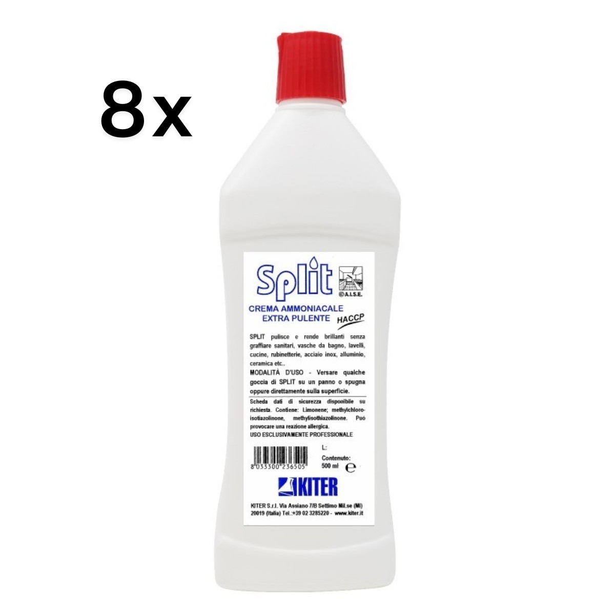 Kiter Split Crema 500ml x 8pz: Pulito Professionale per la tua Casa