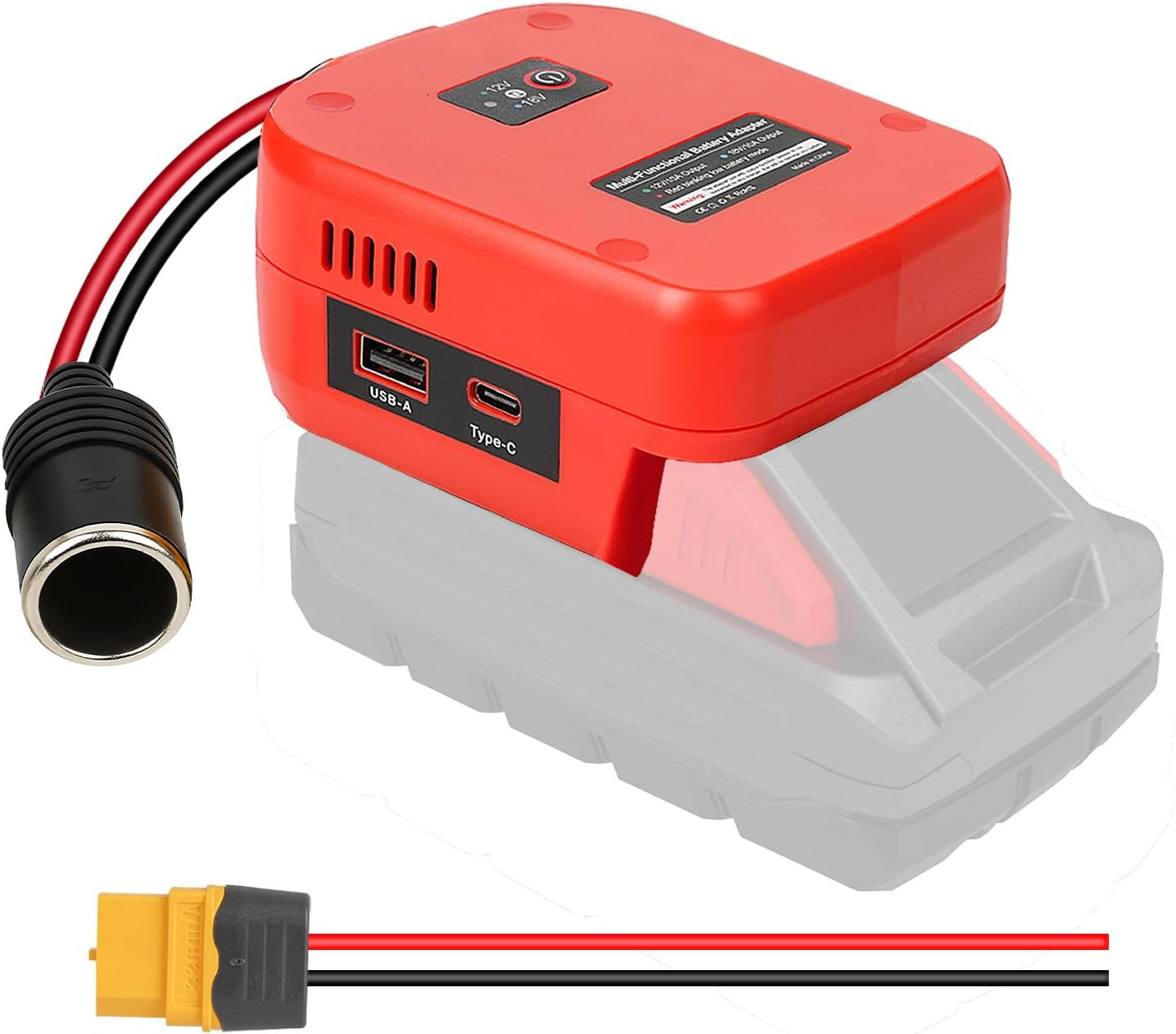 18V to 12V Step-Down Converter for Milwaukee M18 18V for Power Battery Adapter W