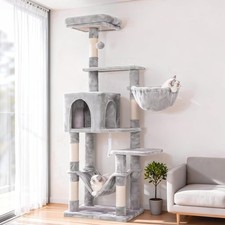 Large Cat Tree Tower for Large Cats, Multi-Level Cat Tower