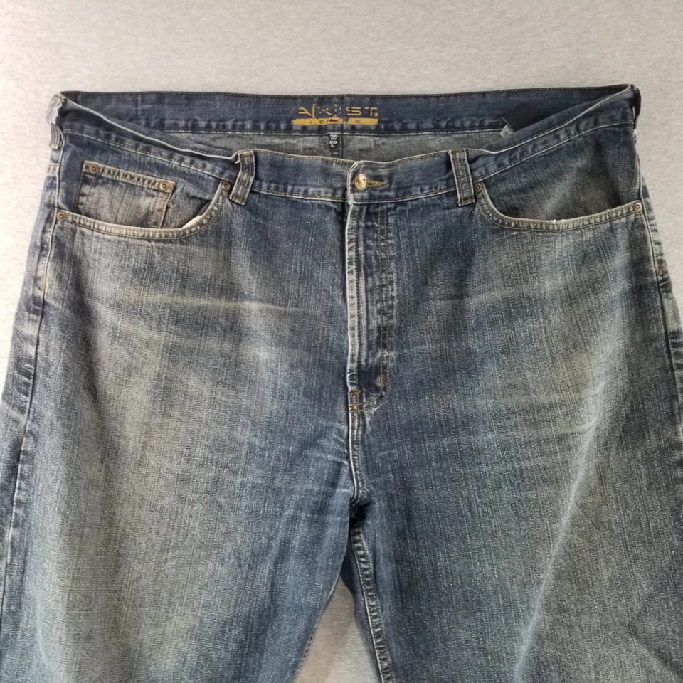 Pantalones de mezclilla Axist para hombre talla 46X29 de colección calce relajado lavado oscuro 100 % algodón Normcore duraderos Foto 2 de 4