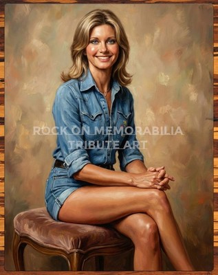 Olivia Newton-John   Tribute Art   Premium Aluminum Metal Sign   11 x 14 Qty 6