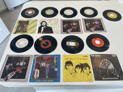 9 x The Who 7'' Vinyl 45 singles lot Happy Jack Behind Blue Eyes You Better You +