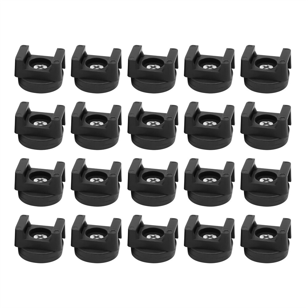 20Pcs Magnetic Cable Zip Tie Mount Base Wire Clips Management Base Holder Black