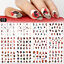 thumbnail 3  - Valentines Day Nail Water Decals Love Heart Letter Design Nail Stickers Decor