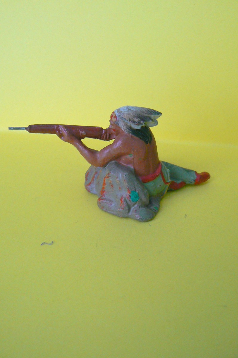 Soldat Elastolin Indien Western - Composition - Échelle 1/32 - Allemagne - Occasion