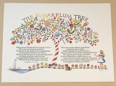 20x15 Children's Nursery Calligraphy Art THE SUGARPLUM TREE by RACHEL JOY COLVIN