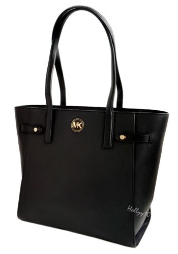 Michael Kors Women Bag Shoulder Bag Carmen LG NS Tote Bag Leather Black New - Photo 2 sur 12