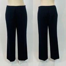 Ralph Lauren Black Label Black Wool Pants 8 Women's Pull On Union Made Trousers