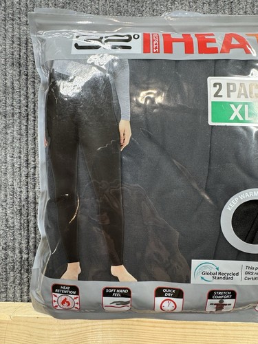 32 Degrees Pants Women's XL Black Leggings 2 Pack Heat Retention Activewear New - Picture 5 of 10