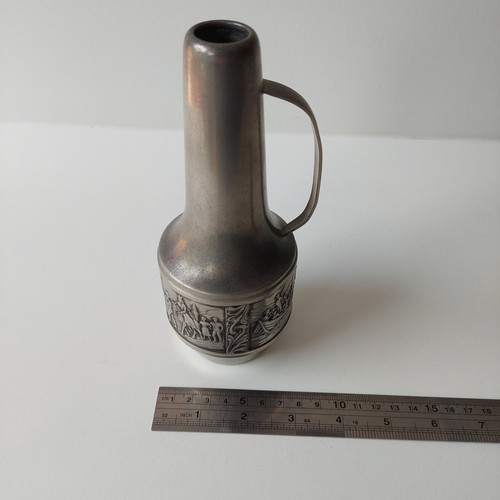 Vintage And Rare Norsk Tin Pewter Jug - Foto 11 di 12