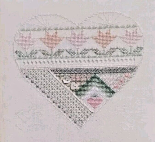 Heartstrings SEASONAL SAMPLINGS Hearts Counted Cross Stitch Chart Vintage 1991 - Picture 3 of 6
