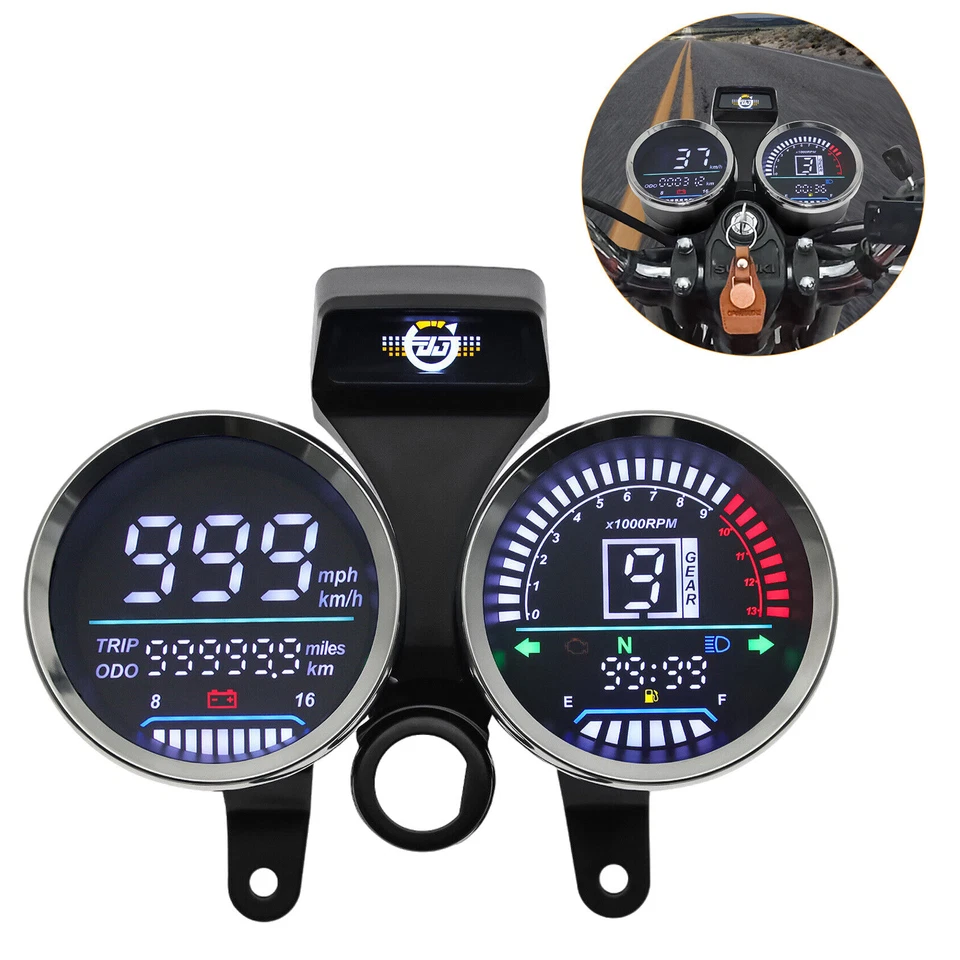 Motorcycle Meter For Suzuki GN 125 km/h Digital Speedometer Odometer Gauge Assy - Image 3 of 4