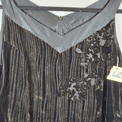 VTG CanavasBacks Velvet Burnout Maxi Dress Womens Sz 8 Fairy Romantic Formal NWT