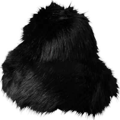 Dolce & Gabbana Black Acrylic Fur Womens Bucket Hat Womens DOLCE & GABBANA Hat Black Acrylic Fur Womens Bucket Capello  main image 4