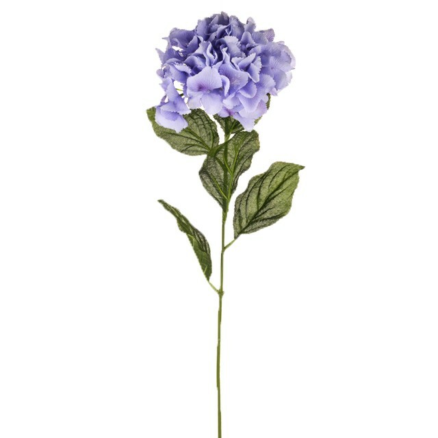 Hydrangea Stem Artificial Silk 72cm Stem Lilac