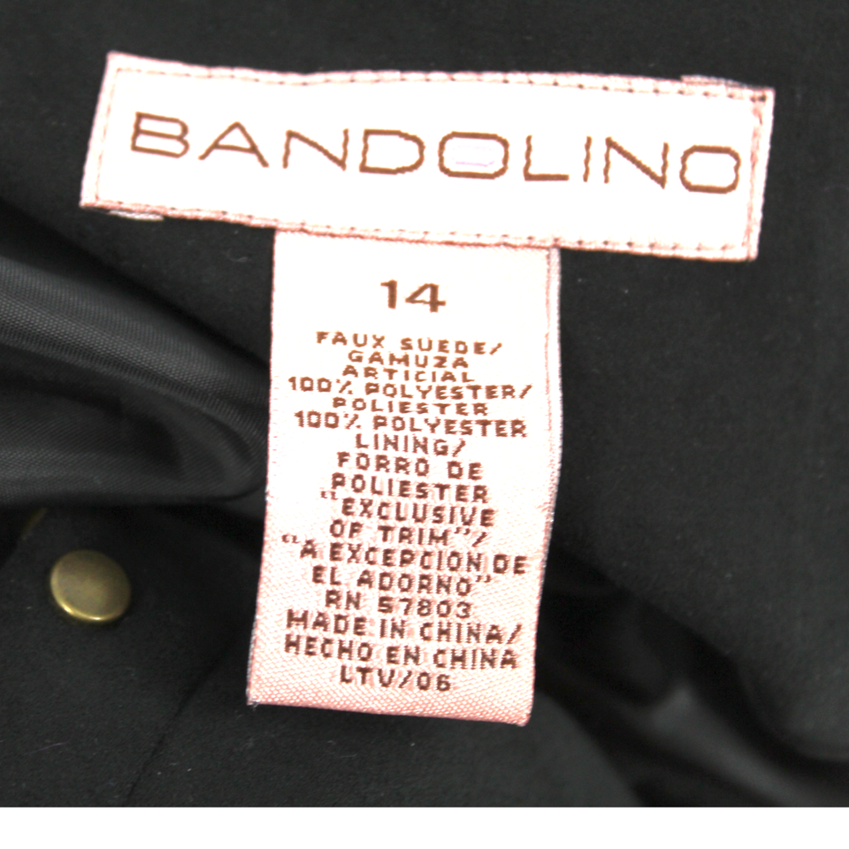 Bandolino Black Faux Suede Skirt Polyester Size 14 Embellished eBay