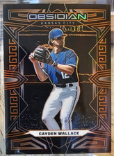 2023 Panini Chronicles Obsidian Orange Electric Etch /75 Cayden Wallace #48
