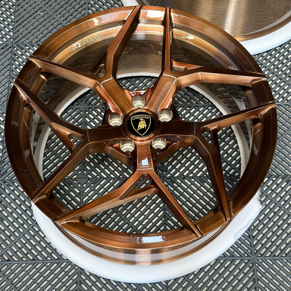 20" 21" ALT12 Forged Brushed Bronze wheels for Lamborghini Huracan Concave