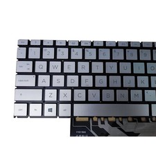 US New Silver Keyboard Backlit For HP ENVY 17...