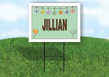 JILLIAN WELCOME BABY GREEN 18 in x 24 in Yard Sign Road Sign with Stand