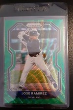 2021 Panini Prizm Baseball Green Wave Prizm Parallel #16 - Jose Ramirez 