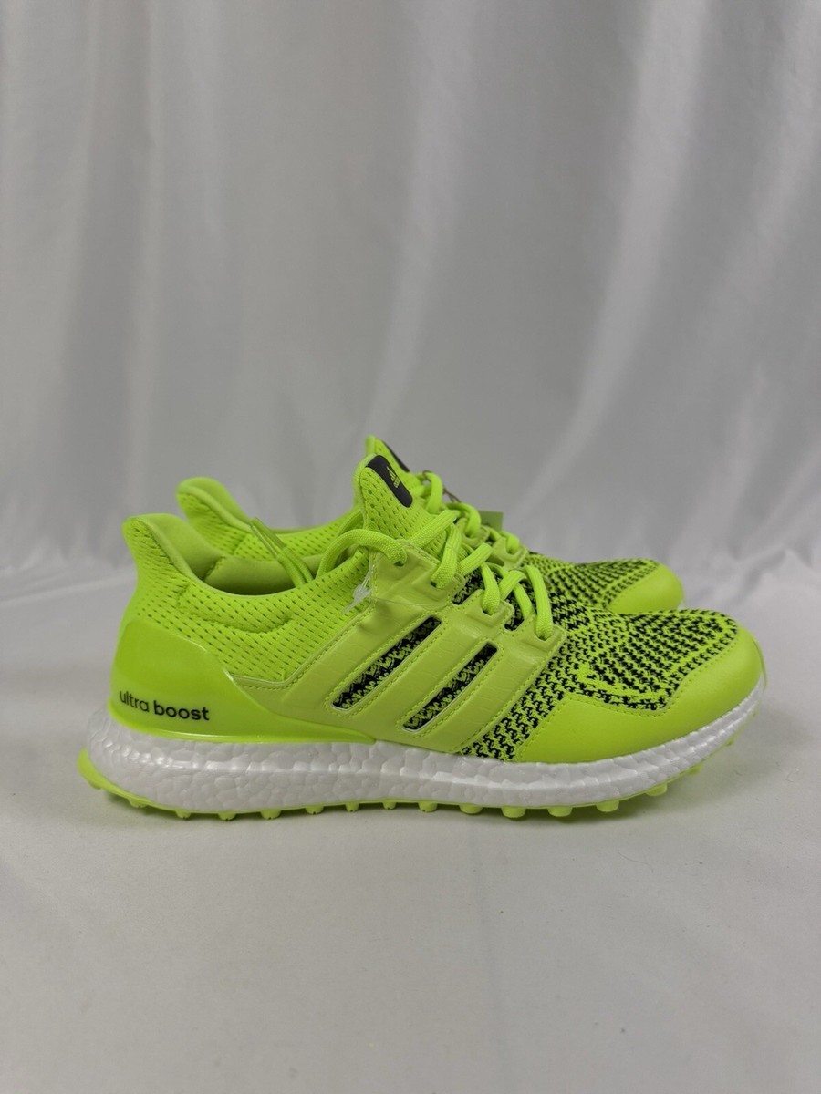 Adidas Ultraboost Spikeless Neon Yellow White Golf Shoes IE2136