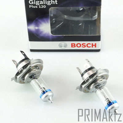 2x BOSCH 1 987 301 425 Glühbirnen H4 12V 60/55W Gigalight PLUS +120% Glühlampe