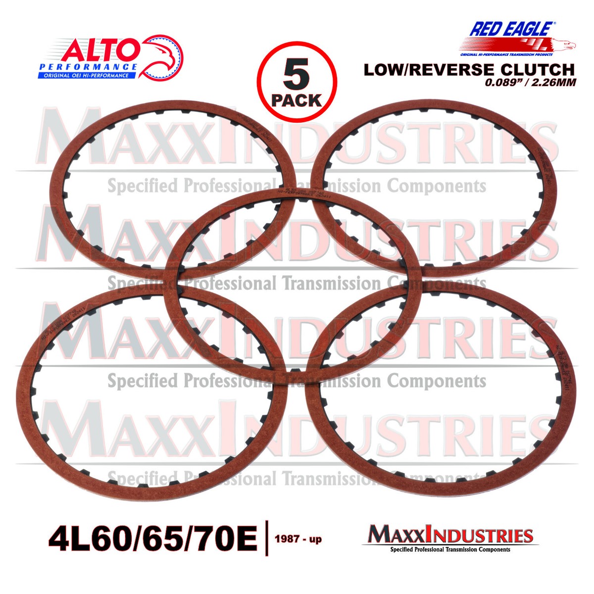 700R4 4L60E Transmission - Friction Low/Reverse Clutch Alto Red