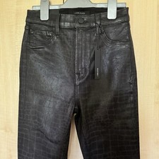 J Brand Leenah High Rise Ankle Skinny Jeans Crocodile Print Size 25