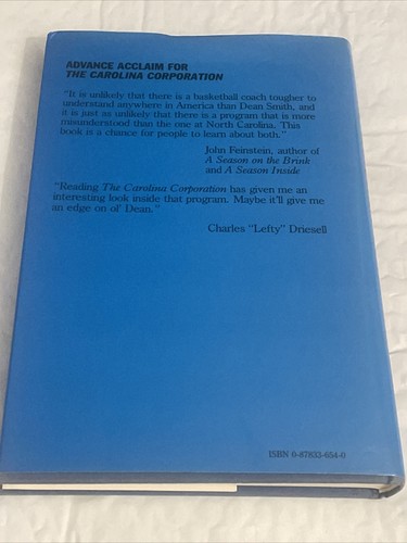 1988 THE CAROLINA CORPORATION Dean Smith Tar Heels HOLSTROM hb dj - Imagen 7 de 7