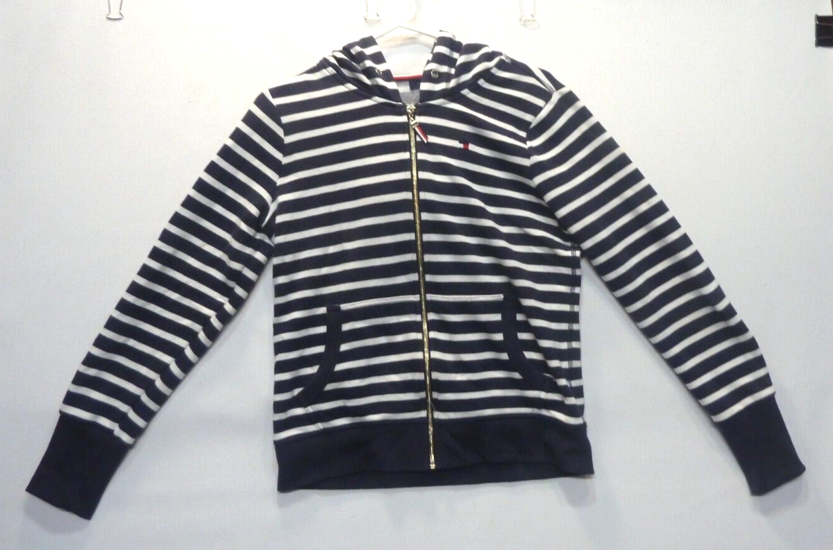 Tommy Hilfiger Sky Captain Hoodie Jacket Womens Blue Stripe