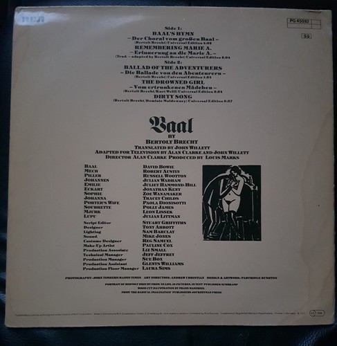 David Bowie In Bertolt Brecht's BAAL, 1982, Germany - Picture 2 of 12