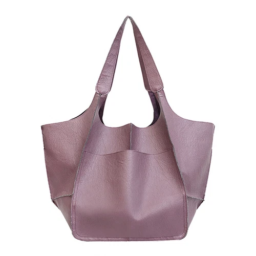 Women Large Capacity Soft Leather Casual Tote Shoulder Bag Retro Shopper Handbag - Picture 30 of 35