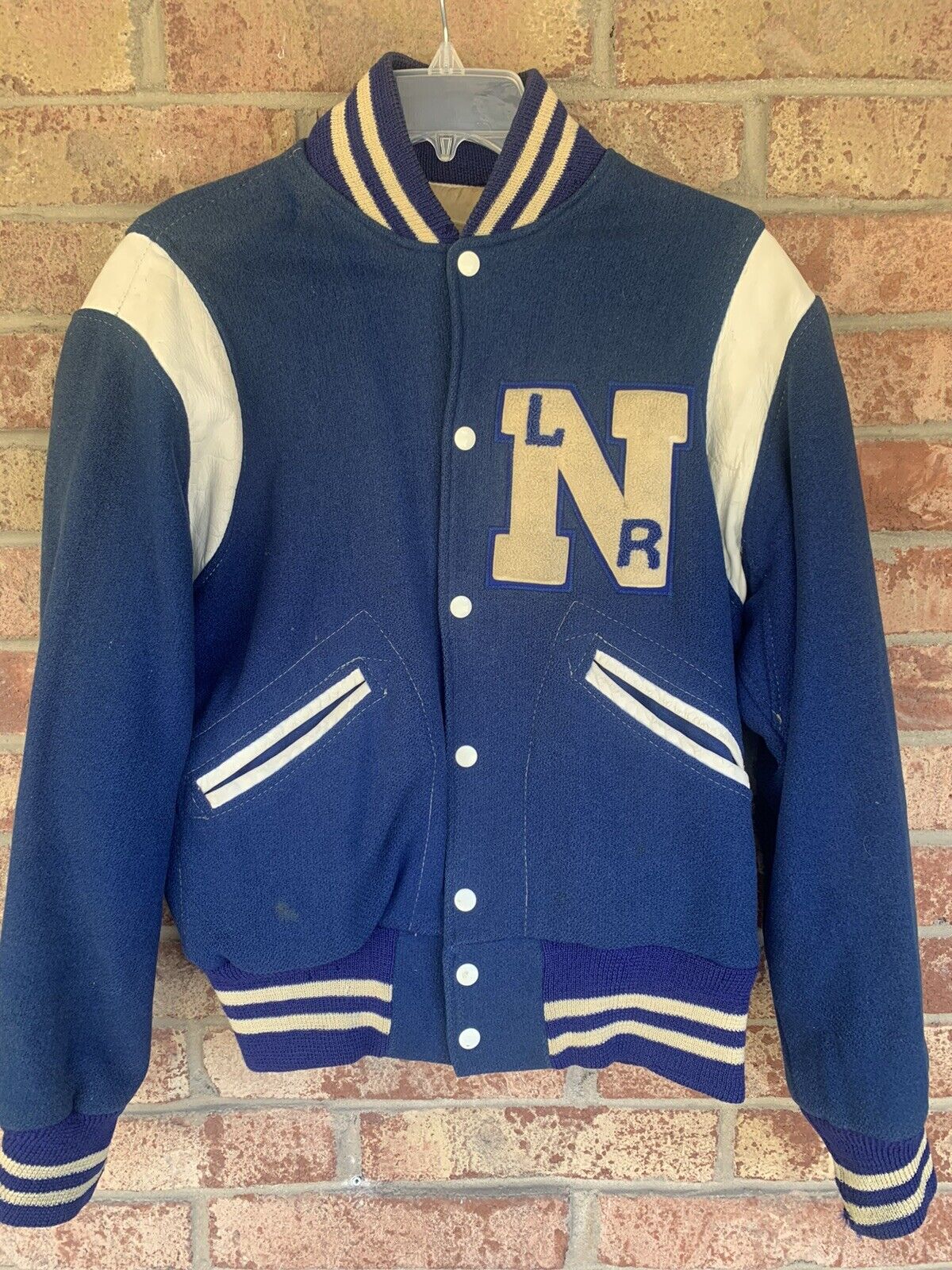 Vintage 50s St Louis Letterman Jacket Mens 42 Wool Caped Eagle