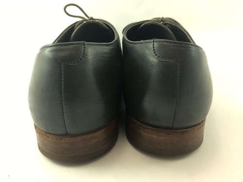 SH20 Hanover 10.5D Gray Leather Plain Toe Oxford Dress Shoes USA Made - Picture 7 of 11
