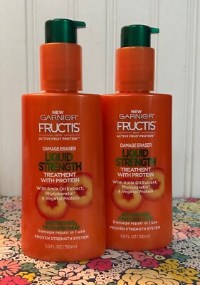 LOT OF 2 GARNIER FRUCTIS LIQUID STRENGETH TREATMENT with PROTEIN 5 OZ EA