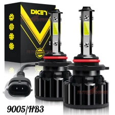 4-Sides 9005 HB3 LED Headlight Super Bright Bulbs Kit HIGH/LOW Beam 6000K White