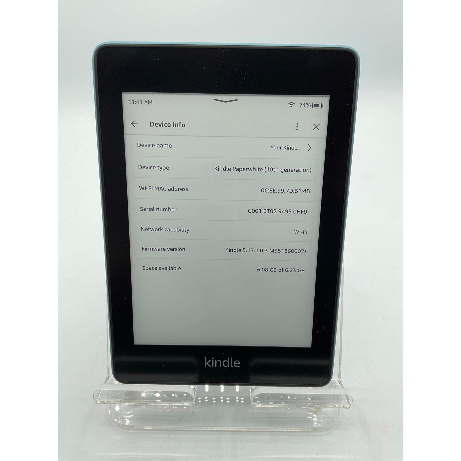 Kindle Paperwhite 10th Gen 8GB in Blue - Waterproof E-Reader with Built-in Light-image