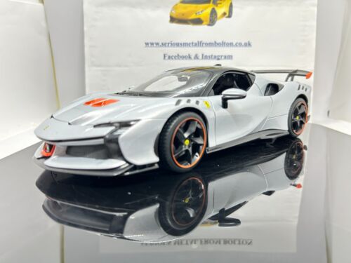 BBURAGO 16020W 2024 FERRARI SF90 XX STRADALE ARCTIC WHITE 1:18