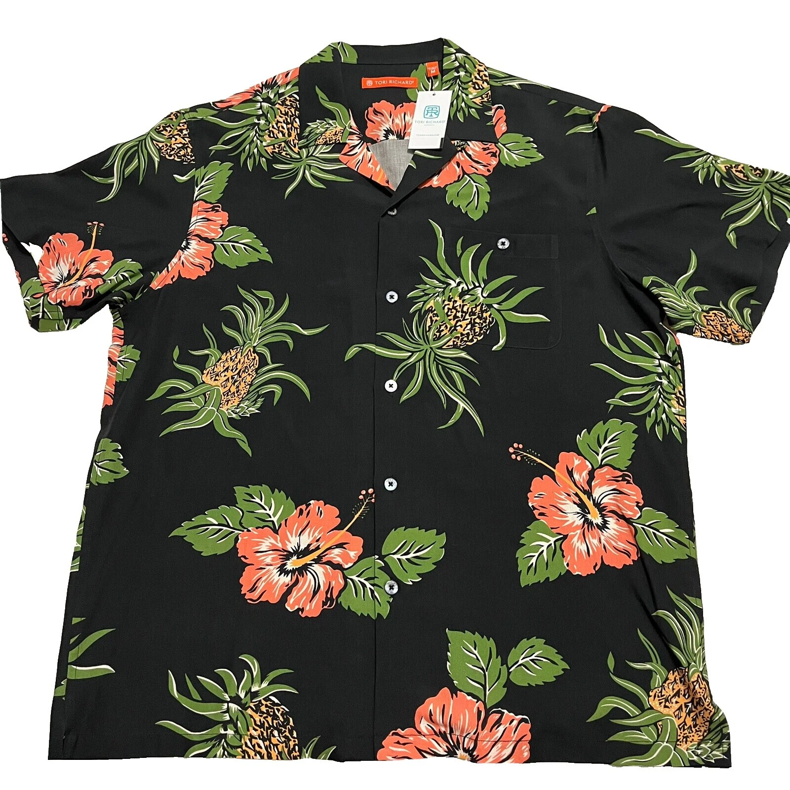 Botón informal hawaiana Tori Richard Seda-Down Shirts for Men