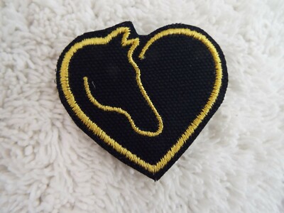 Heart HORSE 2'' Embroidery Iron-on Patch