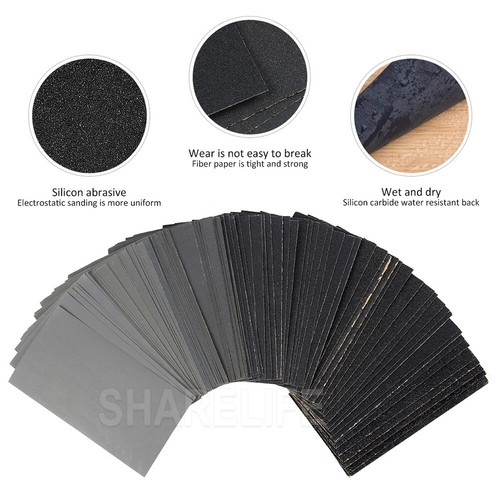 36x Sandpaper Wet Dry Sanding Sheet 400 600 800 1000 1200 1500 2000 3000 Grit AU - Picture 6 of 9